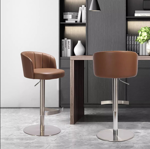 Swivel Bar Chairs Steel Leather Bar Chairs