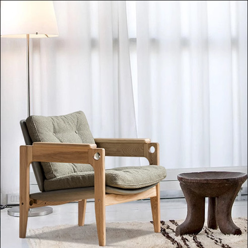 Wood Chair Leather Chair Back Leisure Chair