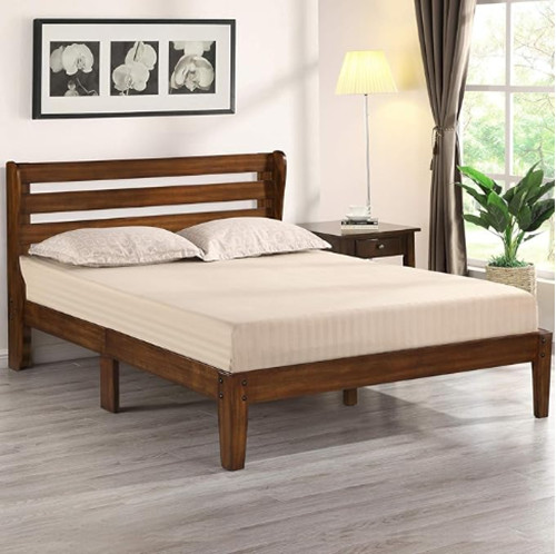 Wood Platform Headboard Bed Frame