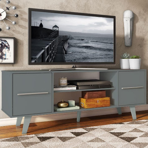 Wood TV Stand with Storage Space