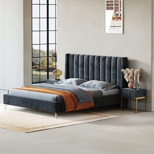 Wood Velvet Bed 